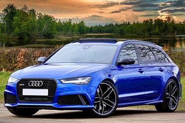 Blue Audi sport car